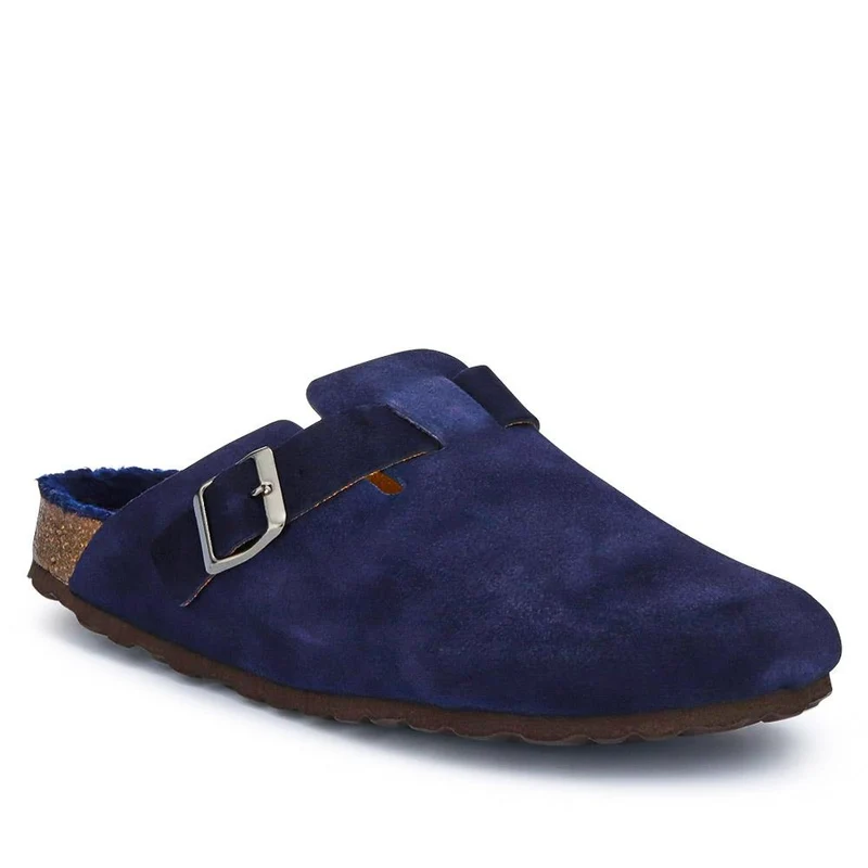 Zaid Suede Slippers - ZAID / 326 027 - Navy Suede