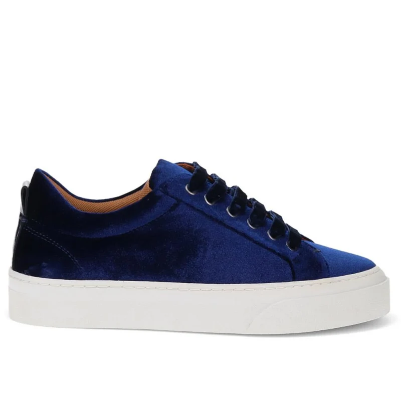 Azura Casual Velvet Trainers - AZURA / 326 576 - Navy