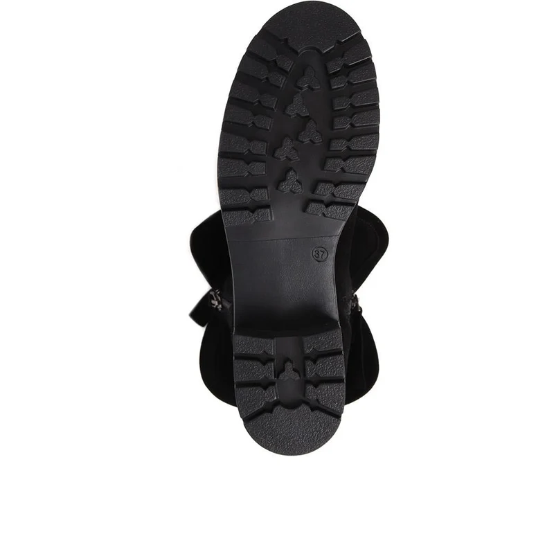 Lora Casual Leather Boots - LORA / 324 368 - Black