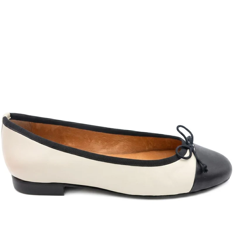 Olivie Leather Pumps - OLIVIE / 330 042 - Black-Beige