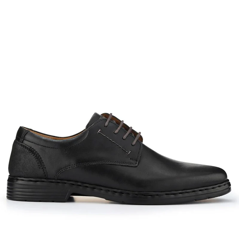 Smart Leather Lace-Up Shoes - JOSEF40507 / 326 426 - Black