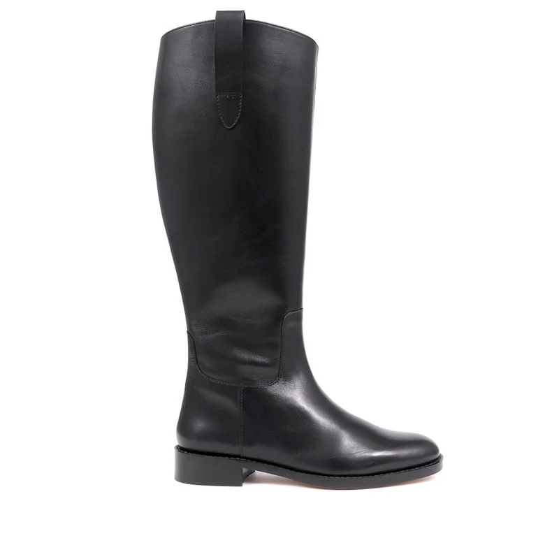 Emelia Large Calf Fit Leather Boots - EMELIAL / 326 211