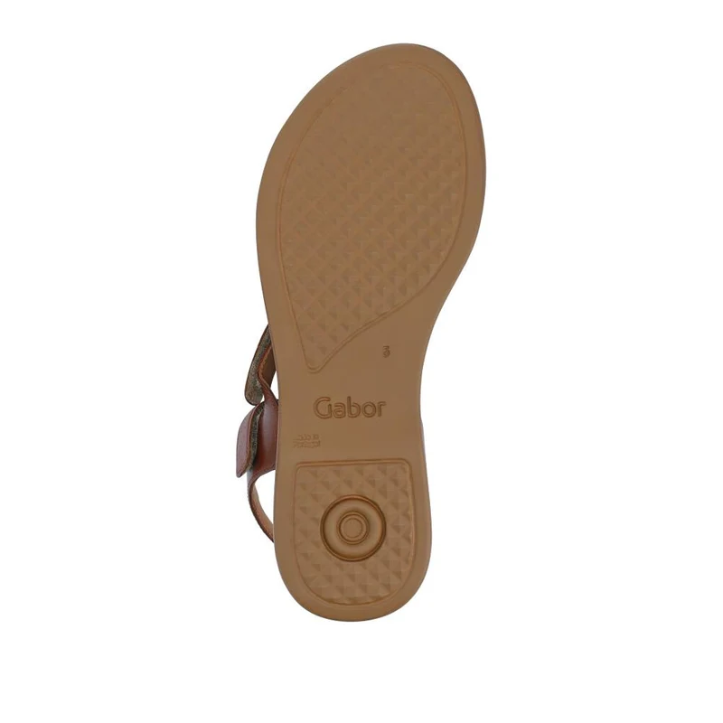 Oporto Gabor Leather Touch-Fasten Sandals - GAB41522 / 327 028 - Brown