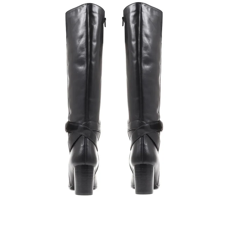 Giovana Leather Knee-High Boots - GIOVANA / 322 807 - Black