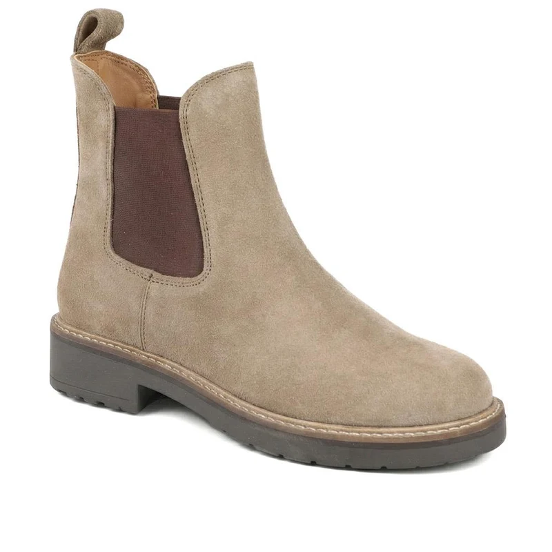 Maddalena Leather Chelsea Boots - MADDALENA / 322 407 - Khaki Suede