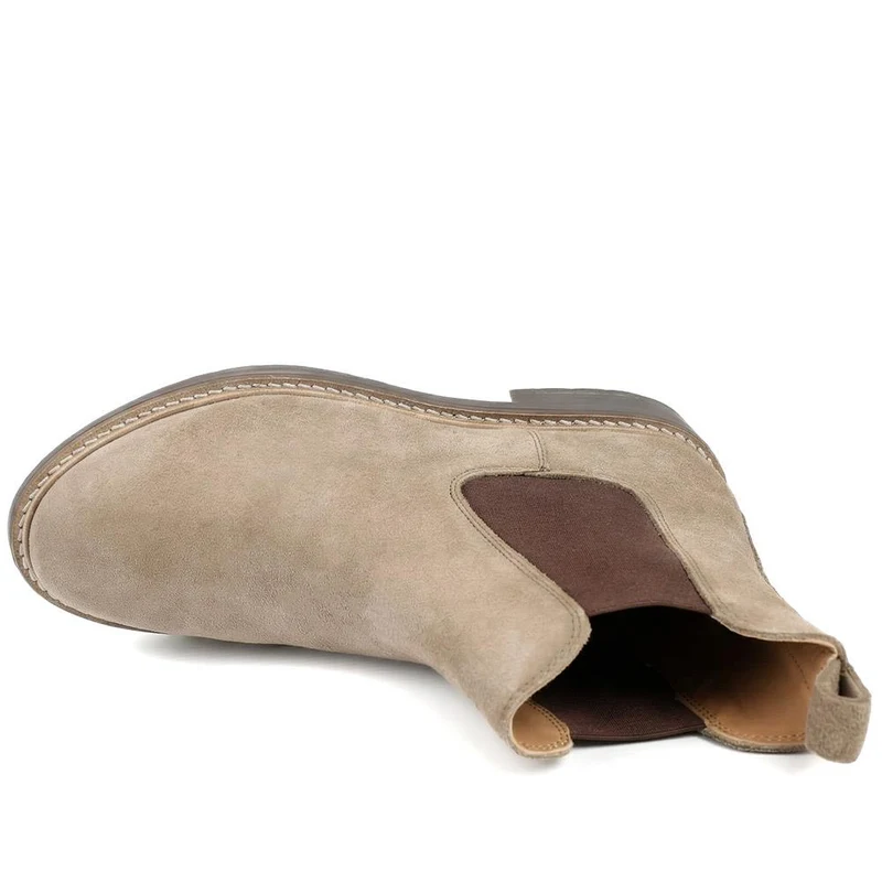 Maddalena Leather Chelsea Boots - MADDALENA / 322 407 - Khaki Suede