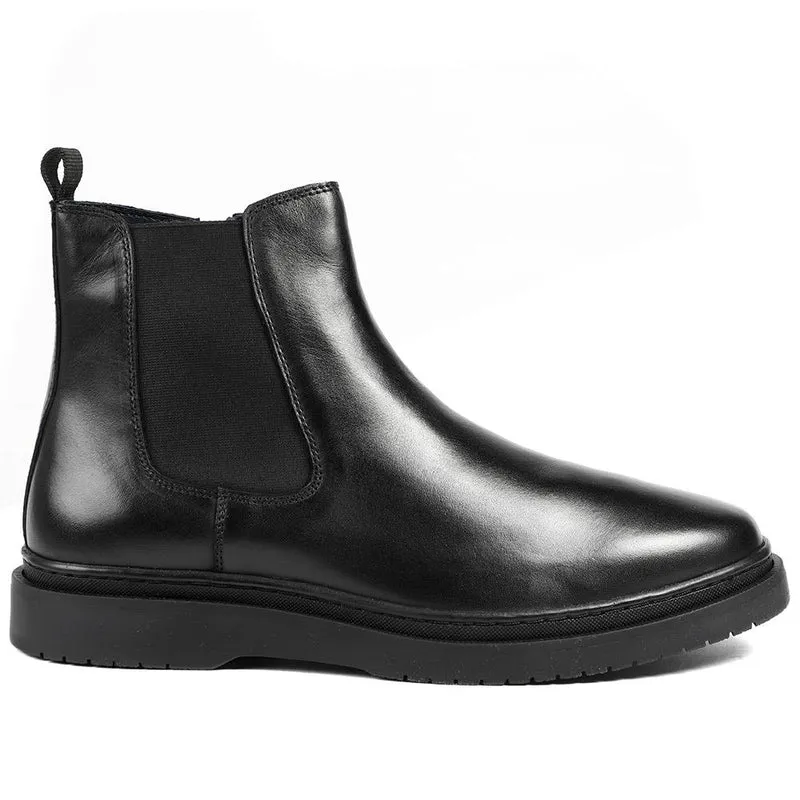 Gregory Warm Lined Leather Chelsea Boots - GREGORY / 328 308 - Black