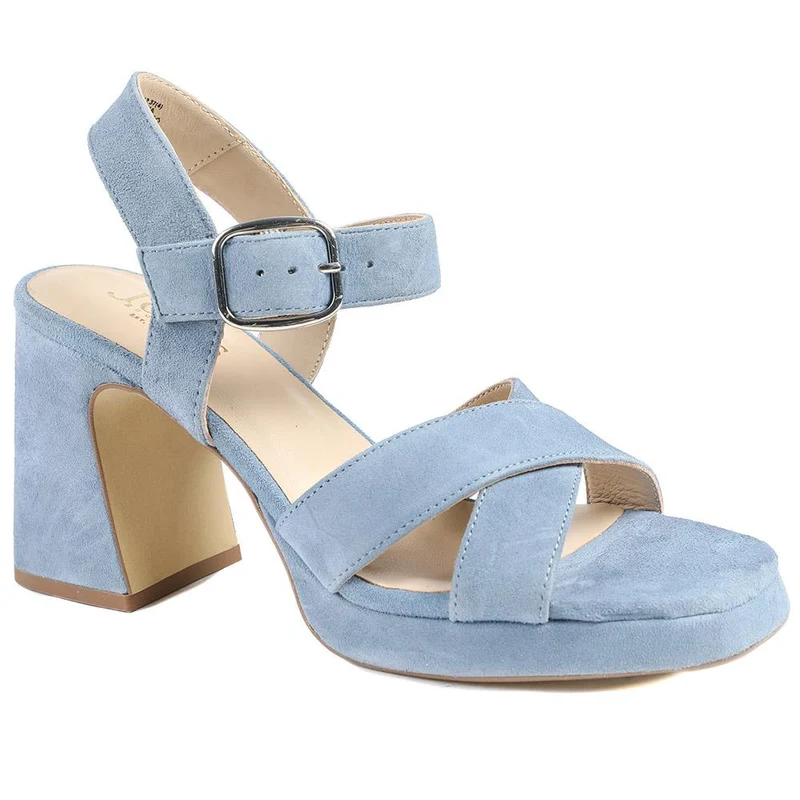 Gladiola2 Leather Platform Sandals - GLADIOLA2 / 325 048 - Powder Blue