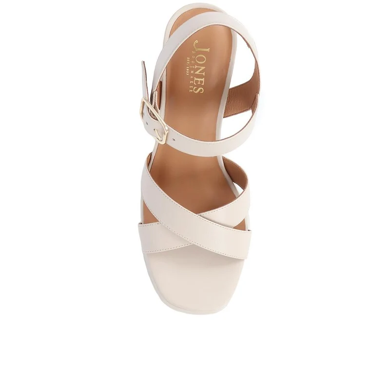 Gladiola2 Leather Platform Sandals - GLADIOLA2 / 325 048 - Cream