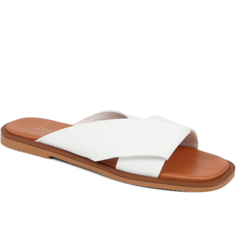 Hazelle Flat Mule Sandals - HAZELLE / 325 227 - White