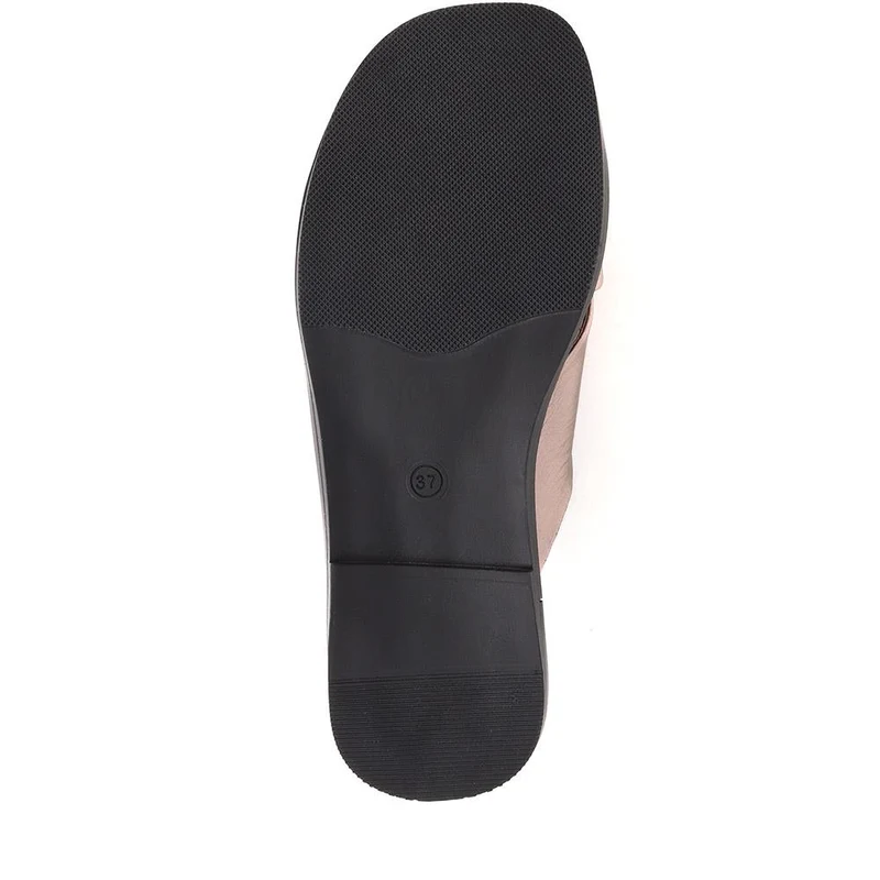 Hazelle Flat Mule Sandals - HAZELLE / 325 227 - Pewter