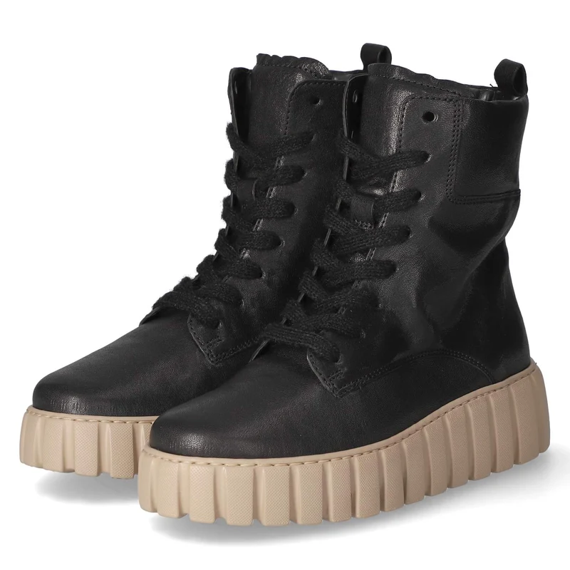 Schnürstiefeletten Schwarz
