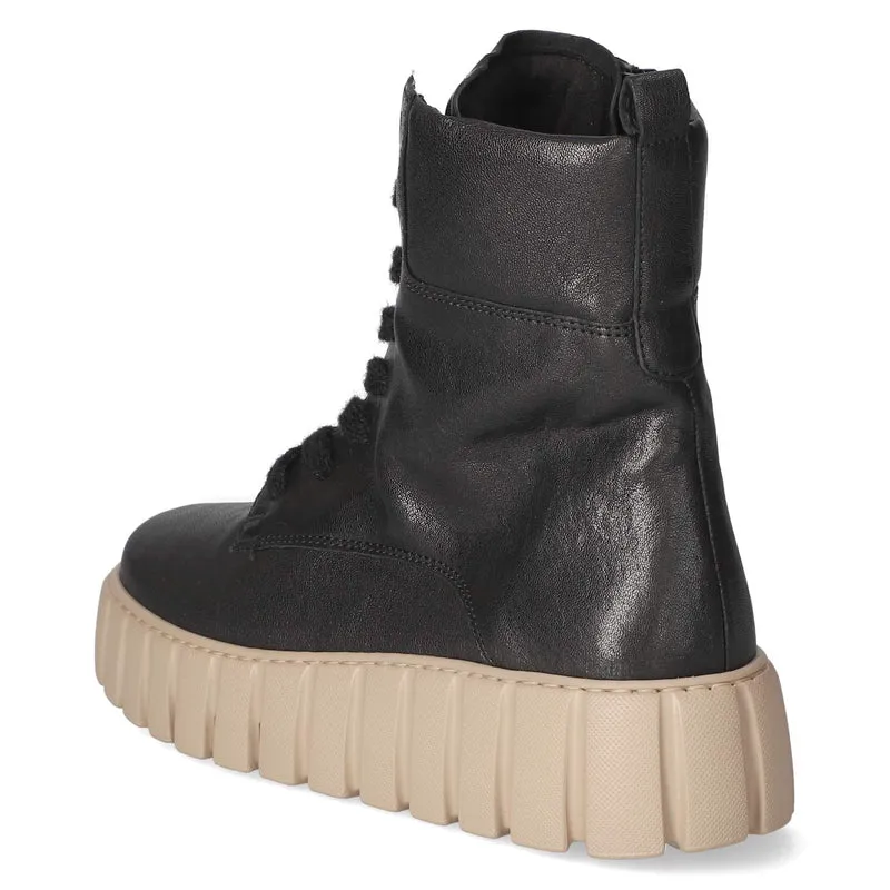 Schnürstiefeletten Schwarz