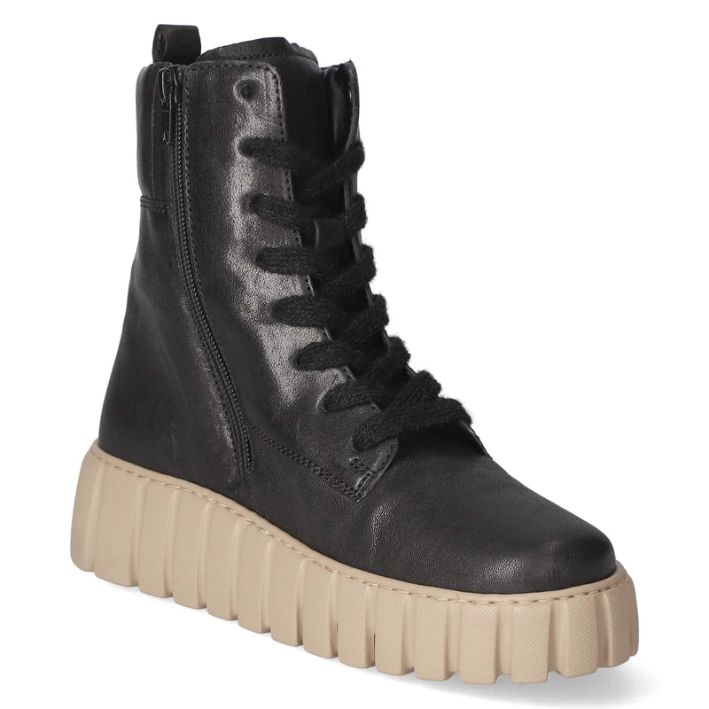 Schnürstiefeletten Schwarz