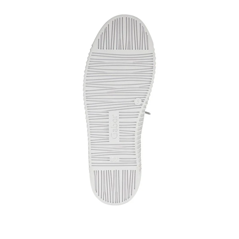 Gabor Casual Leather Lace Up Trainers - GAB43002 / 328 668 - Silver