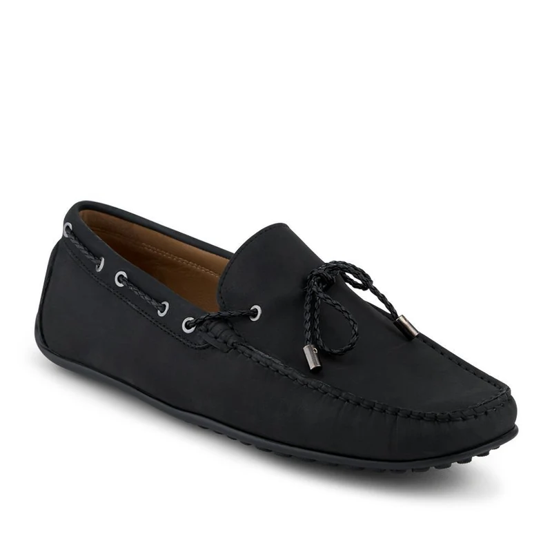 Pedro Leather Tasselled Loafers - PEDRO / 328 711 - Black Nubuck