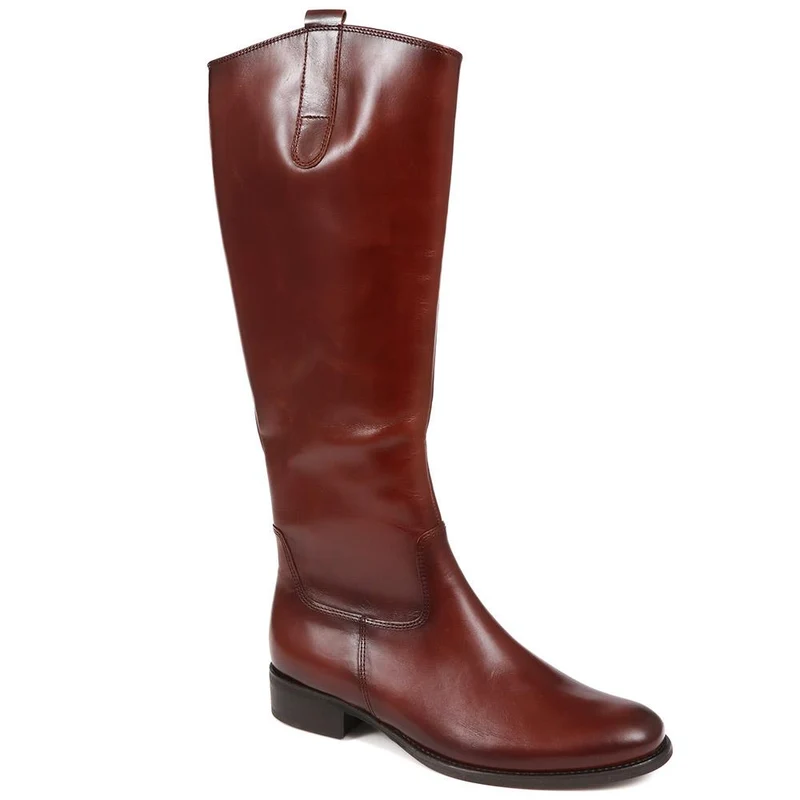 Brook Medium Calf Fit Leather Rider Boots - GAB30573 / 316 651 - Tan