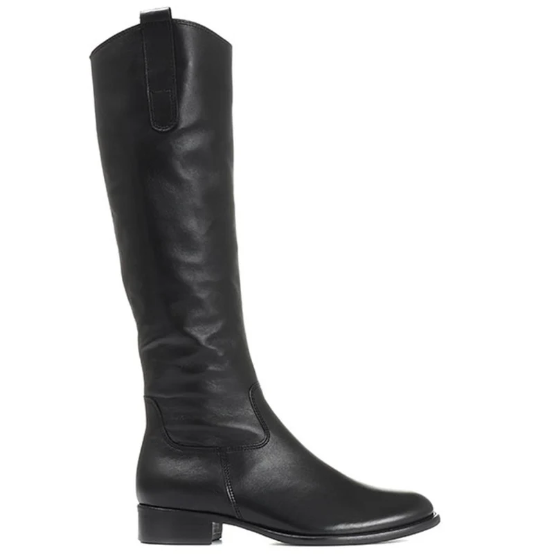 Brook Extra Slim Fit Calf Leather Rider Boots - GAB30576 / 316 817 - Black