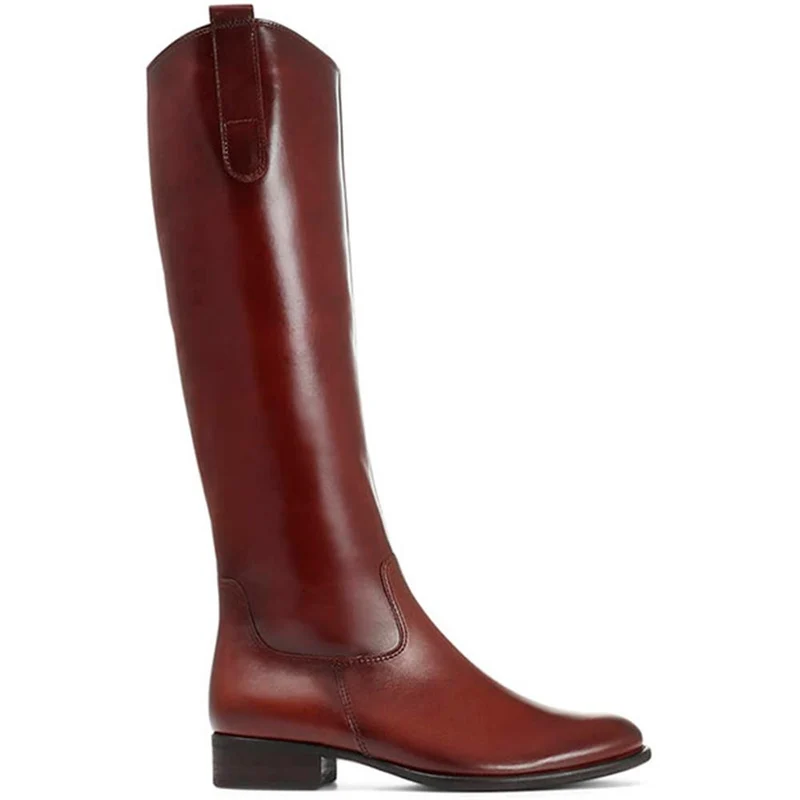 Brook Extra Slim Fit Calf Leather Rider Boots - GAB30576 / 316 817 - Tan