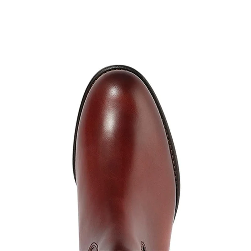 Brook Extra Slim Fit Calf Leather Rider Boots - GAB30576 / 316 817 - Tan
