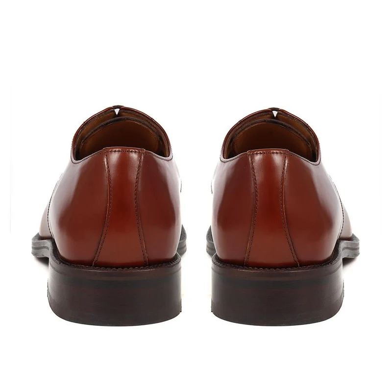 Cambridge Leather Polished Derby Shoes - CAMBRIDGE2 / 323 783 - Walnut