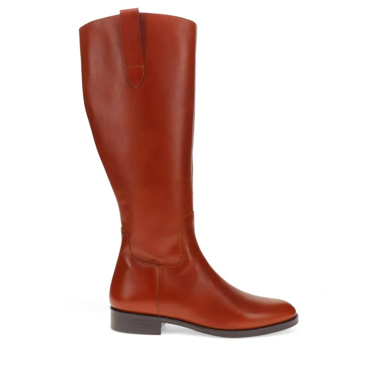 Emelia Extra Small Leather Long Boots - EMELIAXS / 326 208 - Tan