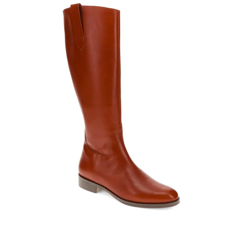 Emelia Extra Small Leather Long Boots - EMELIAXS / 326 208 - Tan