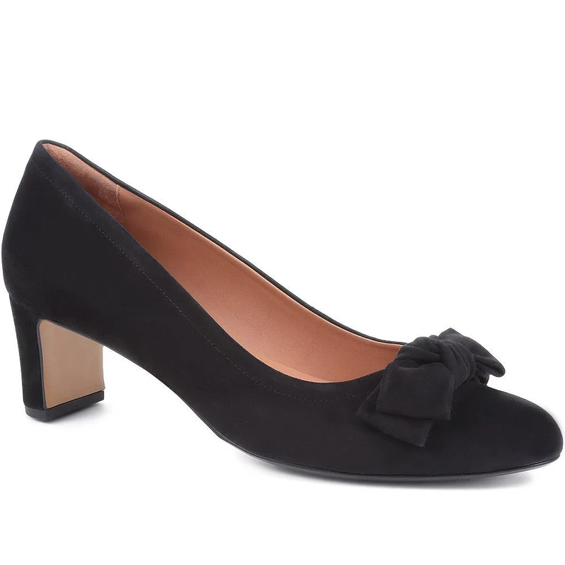 Zelda Bow Detail Court Shoes - ZELDA / 323 596 - Black