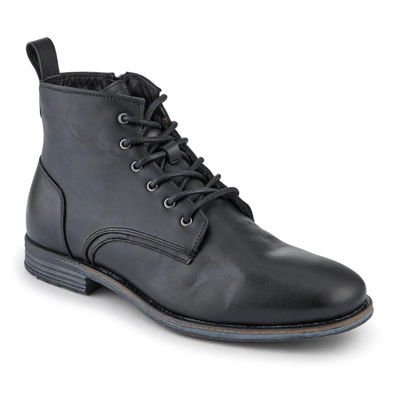 Dalias Leather Ankle Boots - DALIAS / 328 358 - Black