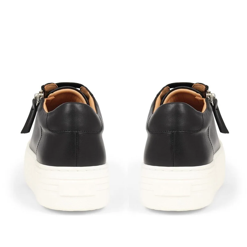 Amaliada Leather Platform Trainers - AMALIADA / 325 316 - Black