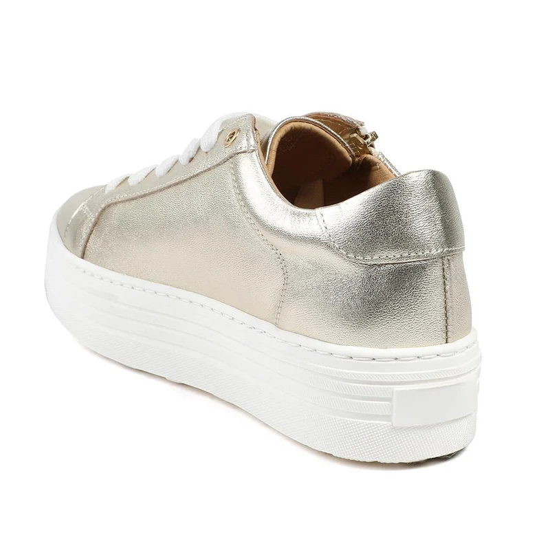 Amaliada Leather Platform Trainers - AMALIADA / 325 316 - Gold