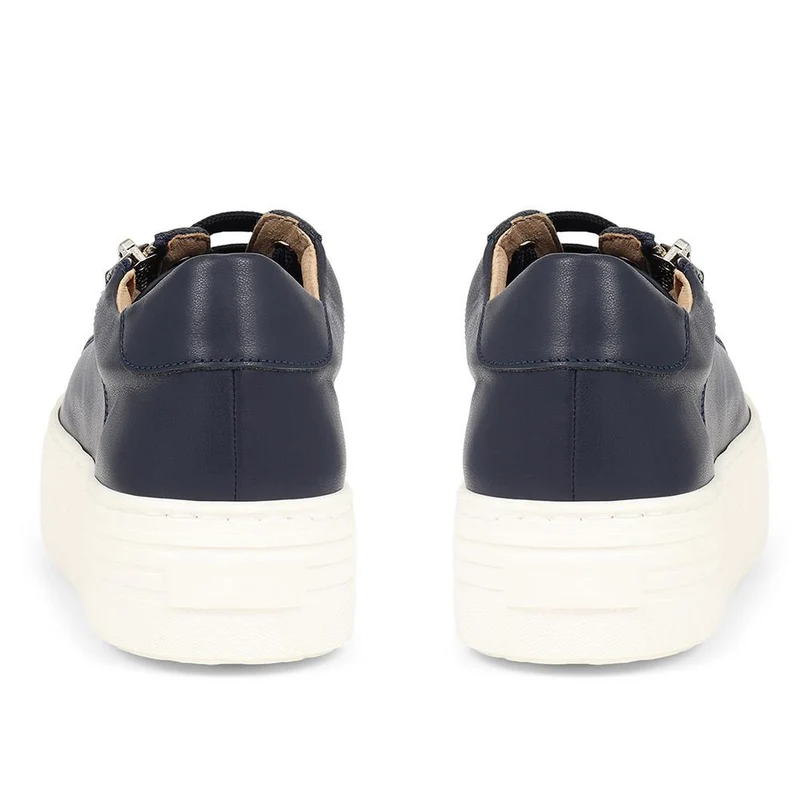 Amaliada Leather Platform Trainers - AMALIADA / 325 316 - Navy