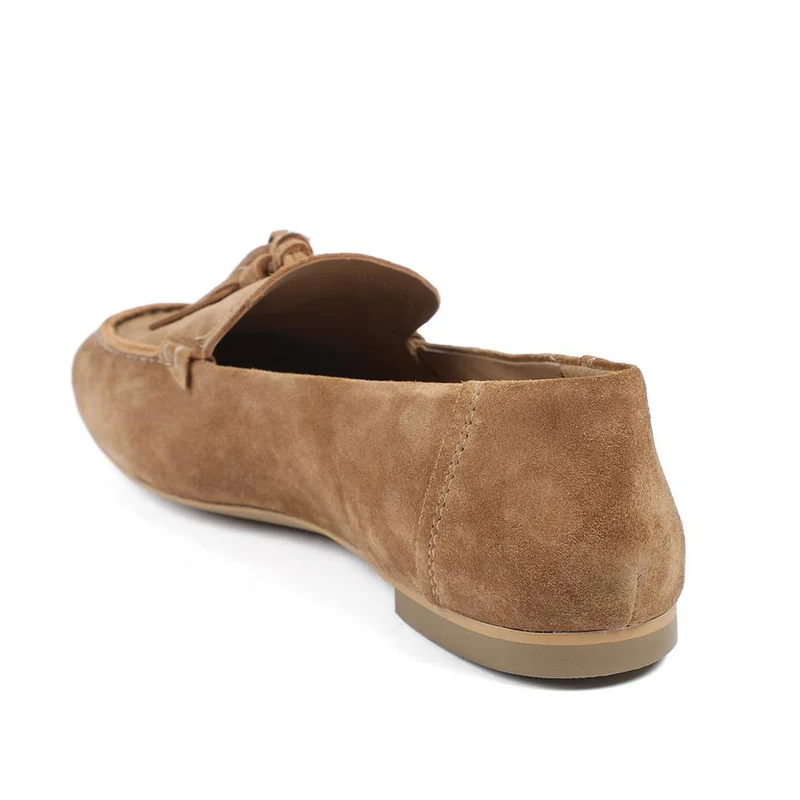 Lucee Tasselled Leather Loafers - LUCEE / 328 547 - Brown Suede