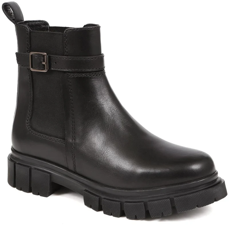 Maelee Leather Ankle Boots - MAELEE / 324 371 - Black