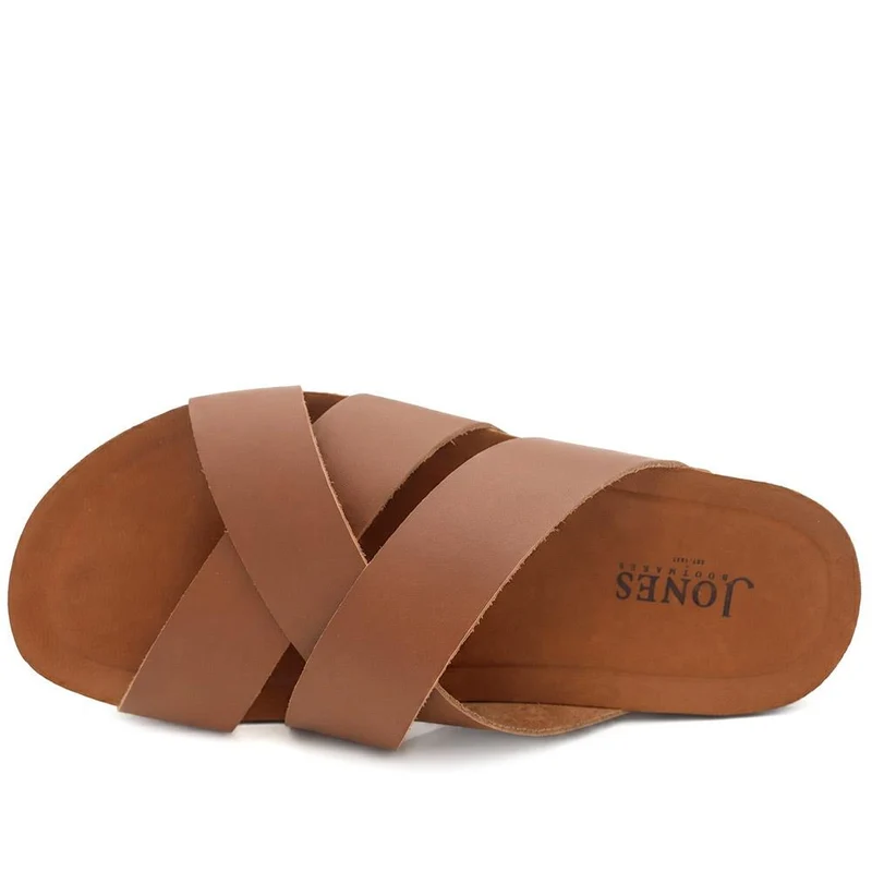 Wallsend Leather Mule Sandals - WALLSEND / 329 190 - Cognac