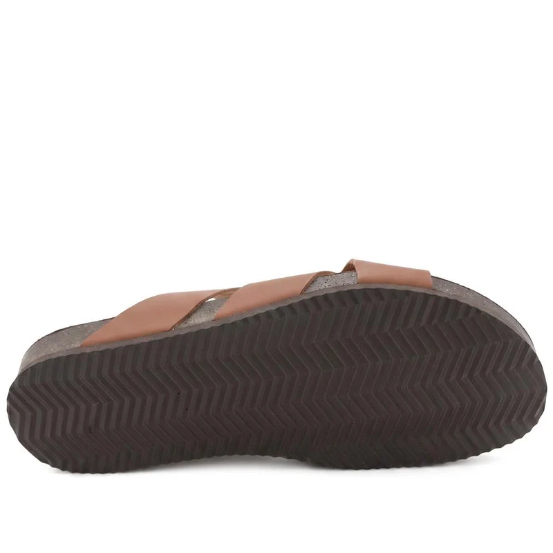 Wallsend Leather Mule Sandals - WALLSEND / 329 190 - Cognac