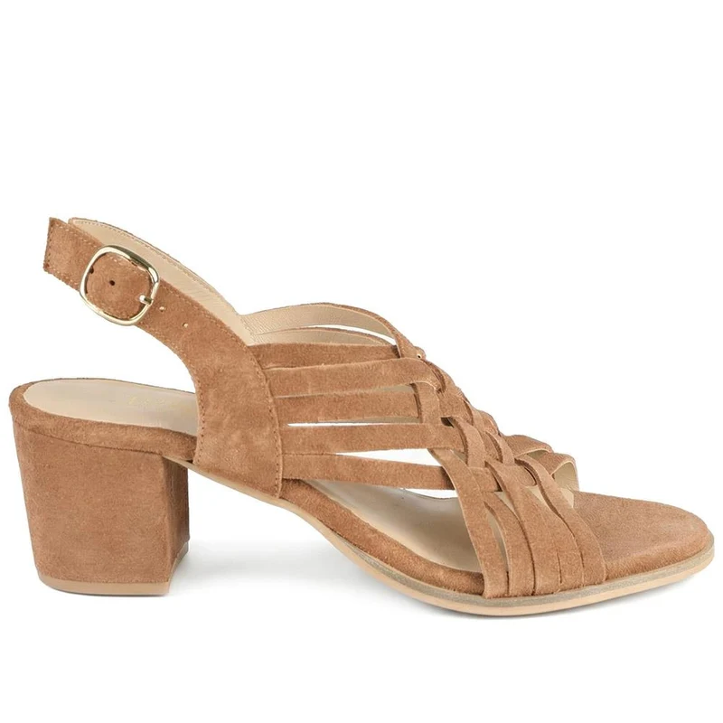 Hosanna Heeled Sandals - HOSANNA / 329 091 - Tan Suede