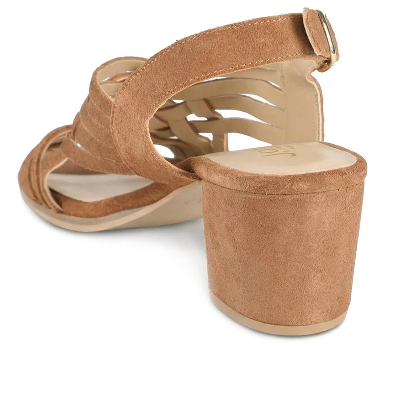 Hosanna Heeled Sandals - HOSANNA / 329 091 - Tan Suede