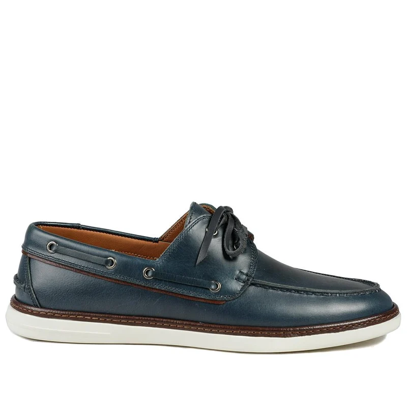Patton Leather Moccasins - PATTON / 328 787 - Navy Leather