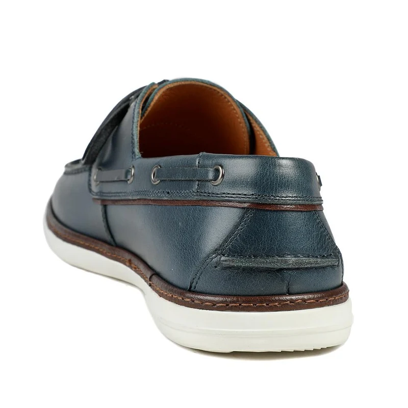 Patton Leather Moccasins - PATTON / 328 787 - Navy Leather
