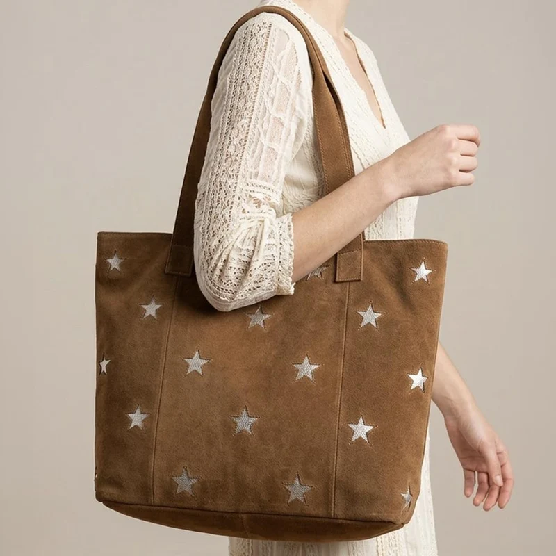 Dayna Star Leather Bag - MACO30500 / 317 148 - Tan Suede