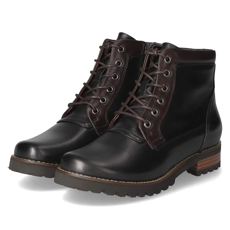 Schnürstiefeletten Schwarz