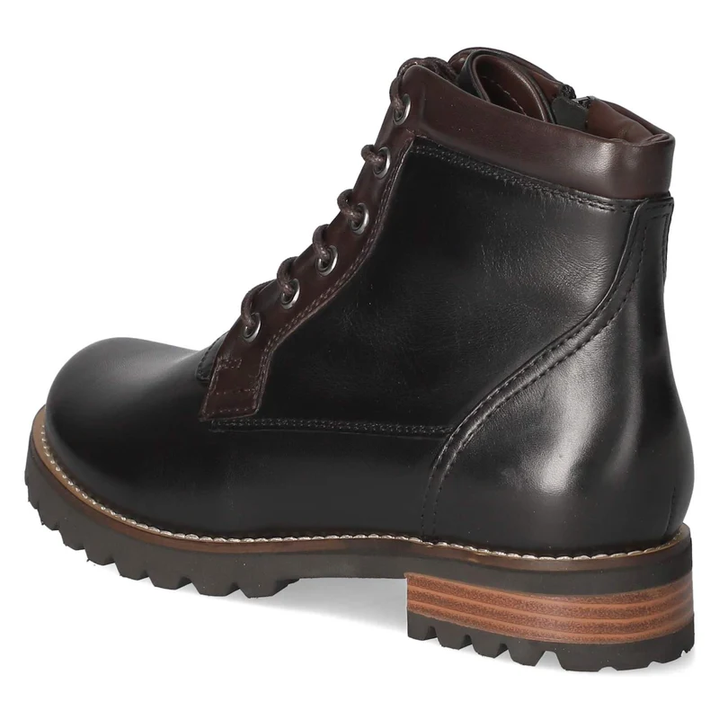 Schnürstiefeletten Schwarz