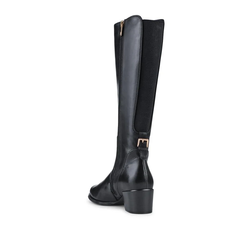 Dancer Premium Leather Calf-Length Boots - DANCER / 328 018 - Black