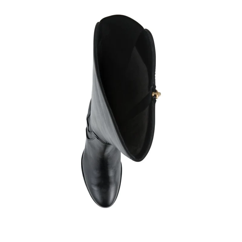 Dancer Premium Leather Calf-Length Boots - DANCER / 328 018 - Black