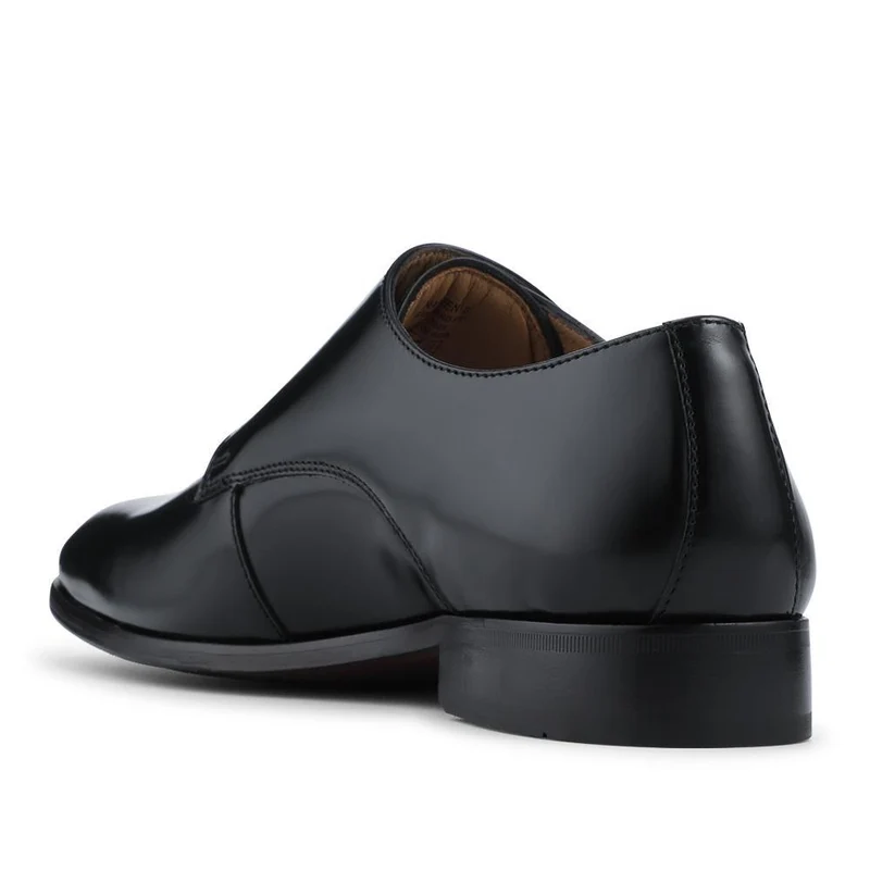 Naveen Smart Leather Monk Strap Shoes - NAVEEN / 328 714 - Black