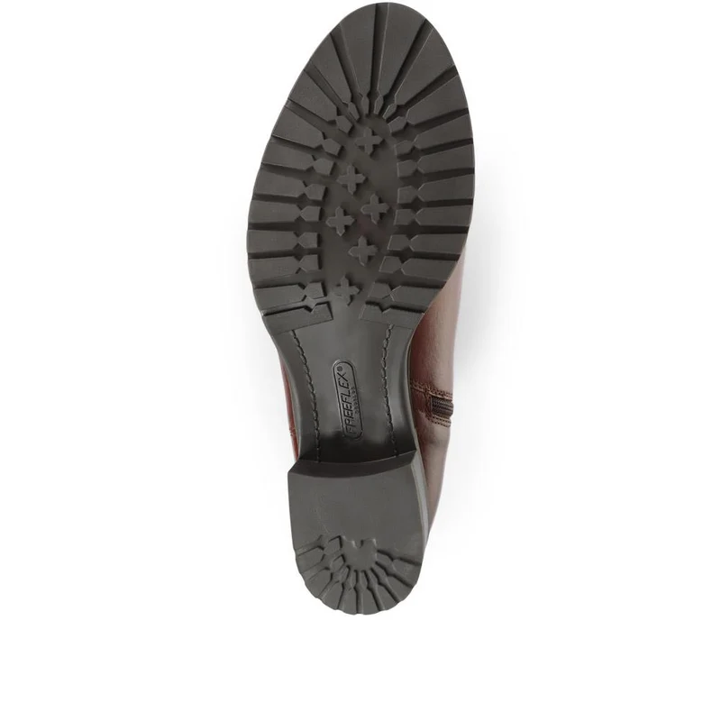 Cinzia Leather Riding Boots - CINZIA / 320 543 - Cognac