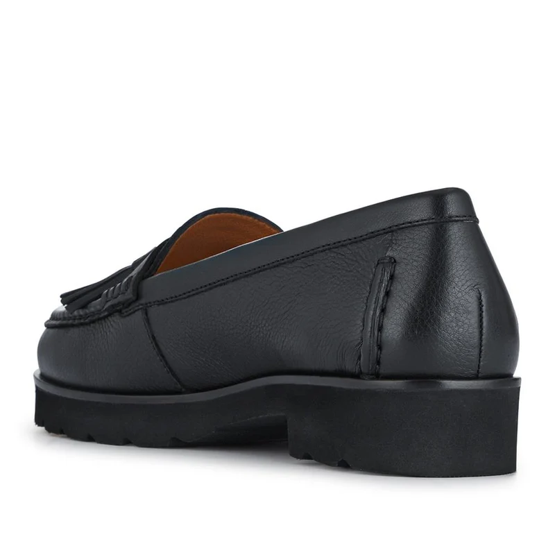 Leather Casual Slip-On Shoes - GERANIUM2 / 326 780 - Black