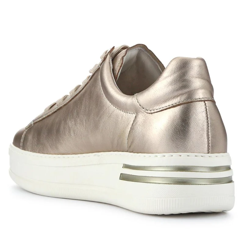 Keystone Gabor Leather Lace-Up Chunky Trainers - GAB41504 / 326 981 - Metallic
