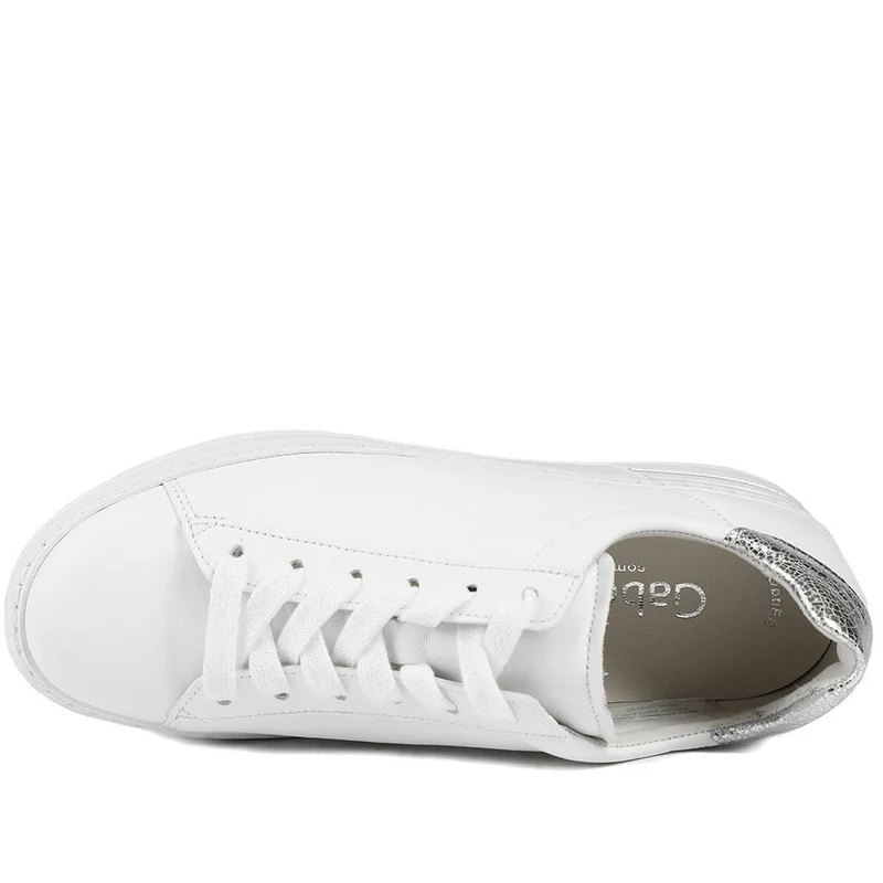 Keystone Gabor Leather Lace-Up Chunky Trainers - GAB41504 / 326 981 - White